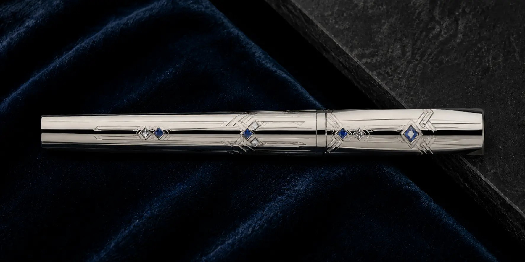 Substantial refillable platinum perfume roll-on applicator based on the Metapack plan